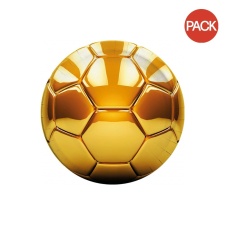 Procos Paper Football Party Plates (Pack of 8) - Gold - One Size