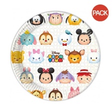 Disney Tsum Tsum Paper Characters Party Plates (Pack of 8) - Multicoloured - One Size