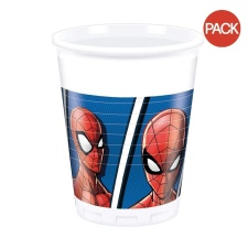 Spider-Man 200ml Party Cup (Pack of 8) - White/Blue/Red - One Size