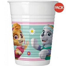 Paw Patrol Spin Master Plastic Skye & Everest Party Cup (Pack of 8) - Green/Pink/White - One Size