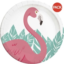 Procos Flamingo Party Plates (Pack of 8) - Multicoloured - One Size