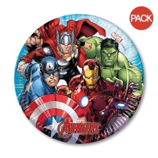 The Avengers Paper Disposable Plates (Pack of 8) - Multicoloured - One Size