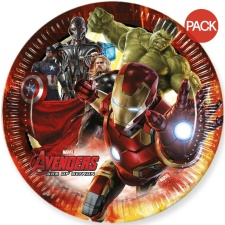 Avengers Age Of Ultron Characters Party Plates (Pack of 8) - Multicoloured - One Size