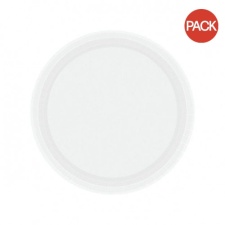 Amscan Paper Plain Disposable Plates (Pack of 8) - Frosty White - One Size