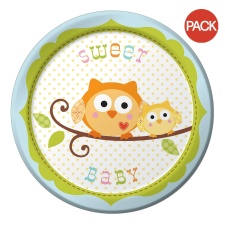 Creative Party Happi Tree Baby Boy Party Plates (Pack of 8) - Multicoloured - One Size