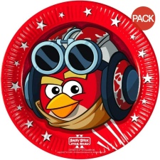 Angry Birds Star Wars Paper Party Plates (Pack of 8) - Red - One Size