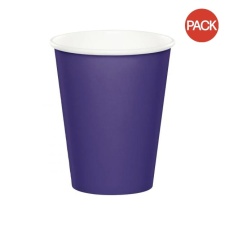 Creative Party Paper Plain Disposable Cup (Pack of 8) - Purple - One Size