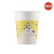 Procos Arctic Paper Disposable Cup (Pack of 8) - White/Yellow - One Size