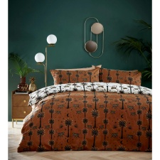 Furn Desert Exotic Reversible Monkey Duvet Cover Set - Amber - King