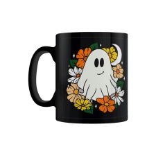 Grindstore Floral Ghost Mug - Black - One Size