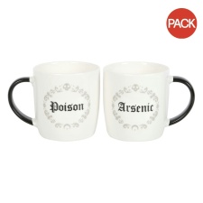 Something Different Poison And Arsenic Mug Set (Pack of 2) - White/Black - One Size