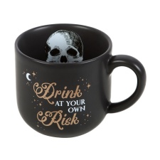 Something Different Drink at Your Own Risk Mug - Black/White/Gold - One Size