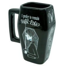 Wednesday I Prefer To Remain Sharp-Edged Coffin Mug - Black/White/Purple - One Size