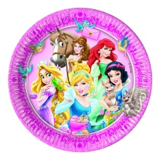 Disney Princess Paper Animals Party Plates - Multicoloured - One Size