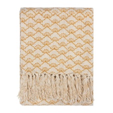 Yard Saku Blossom Fringed Throw - Honey - 170cm x 130cm