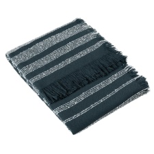 Hoem Jour Woven Linear Fringed Throw - Dusk - 180cm x 130cm