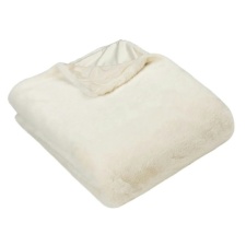 Paoletti Stanza Faux Fur Throw - Ecru - 180cm x 130cm