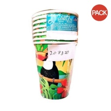 Unique Party Disposable Cup (Pack of 8) - Multicoloured - One Size