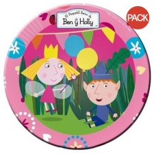 Ben and Hollys Little Kingdom Ben & Holly Disposable Plates (Pack of 8) - Multicoloured - One Size