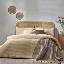 Yard Chunky Cotton Waffle Duvet Cover Set - Linen - King