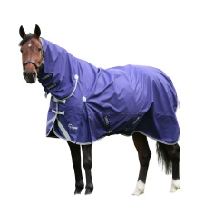 Shires Highlander Original Lite Combo Neck Horse Turnout Rug - Navy - 7´ 5"