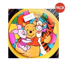 Winnie the Pooh Paper Party Plates (Pack of 8) - Multicoloured - One Size