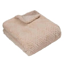 Paoletti Sonnet Faux Fur Cut Throw - Brulee - 180cm x 130cm