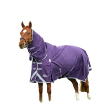 Shires Highlander Original 100 Combo Neck Horse Turnout Rug - Plum - 6´ 0"