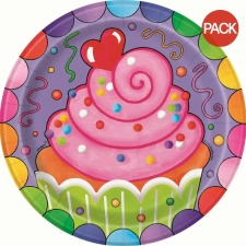 Paper Candy Party Plates (Pack of 8) - Multicoloured - One Size