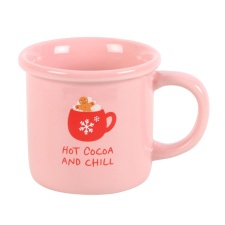 Something Different Hot Cocoa And Chill Christmas Mug - Pink - One Size