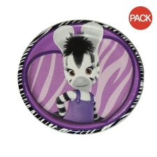 Zou Paper Party Plates (Pack of 8) - Purple/White/Black - One Size