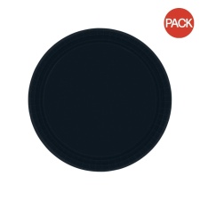 Amscan Paper Plate Set (Pack of 8) - Black - One Size