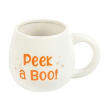 Something Different Peek A Boo! Rounded Peakaboo Mug - White/Orange - One Size