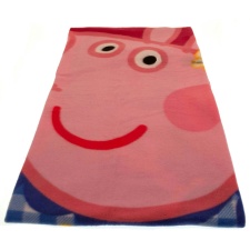 Peppa Pig Fleece Blanket - Red/Pink - 140cm x 110cm