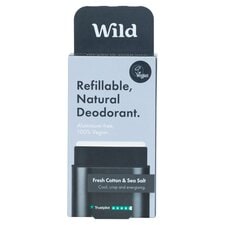 Wild Fresh Cotton & Sea Salt Natural Deodorant Refill 40G