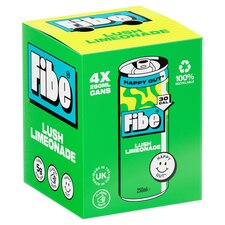 Fibe Lush Limeonade Soda Drink 4 x 250ml