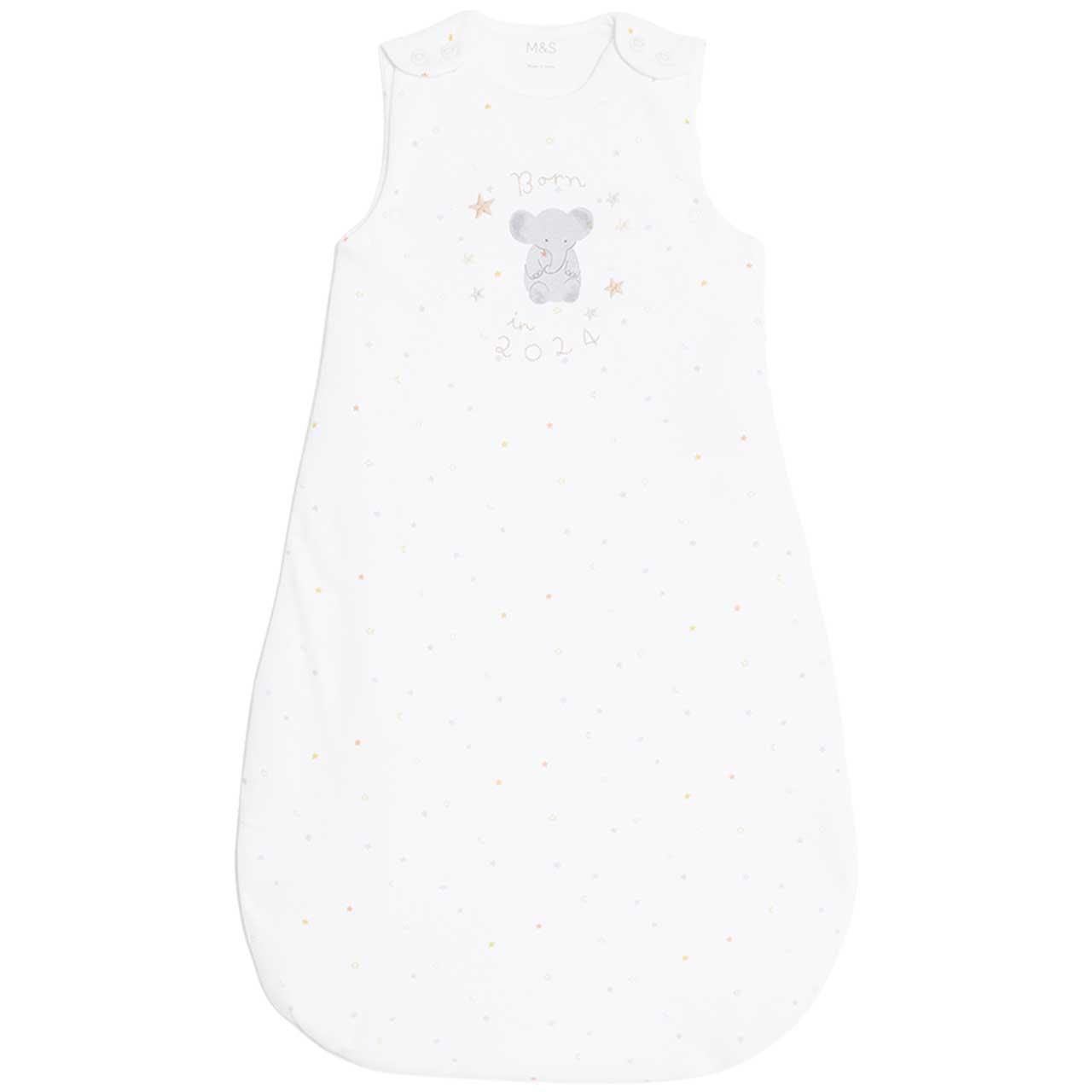 M&S 2.5 Tog Sleeping Bag, 0-6 Months, White