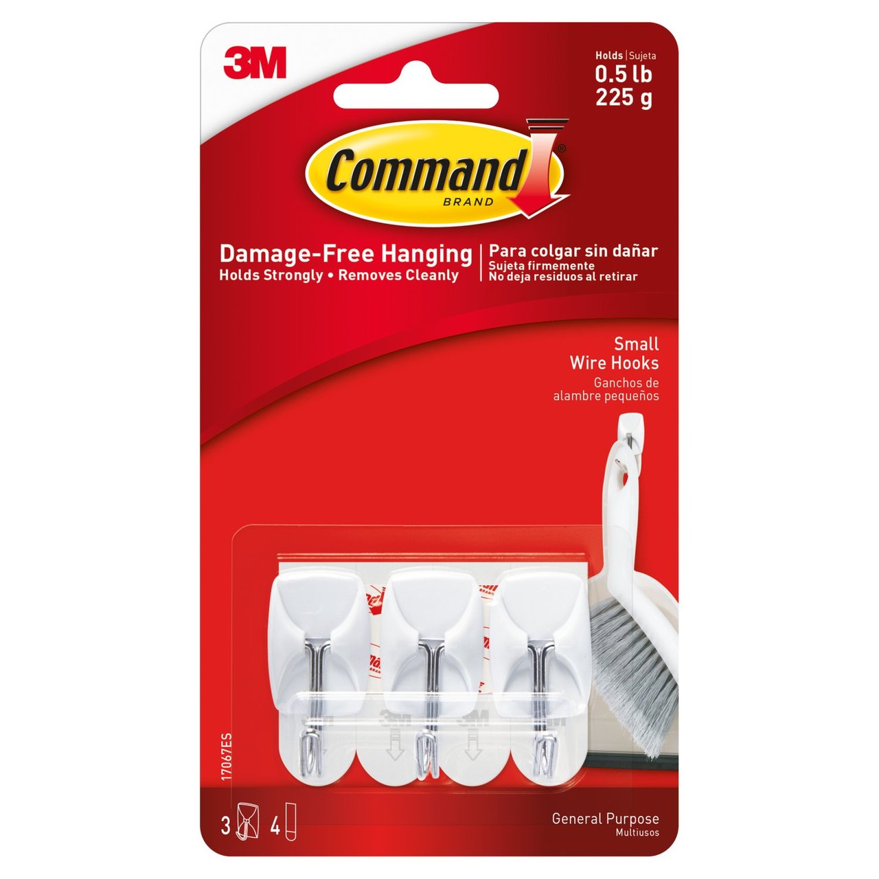 Command Wire Hooks Small (3 hooks, 4 strips/pk)