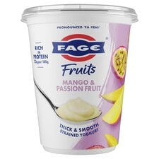 FAGE FRUITS MANGO & PASSION FRUIT GREEK STRAINED YOGHURT 380g