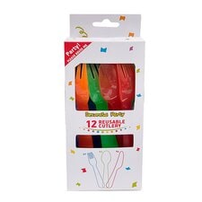 PARTY REUSABLE CUTLERY 12PK