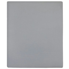 Jersey Fitted Sheet Grey 140x200 cm Cotton