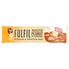 Fulfil White Chocolate Peanut & Caramel Vitamin Protein Bar 55G