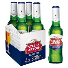 Stella Artois Premium Alcohol Free Lager Beer 4X330ml