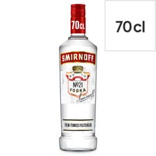 Smirnoff No.21 Red Label Vodka Bottle 37.5% Vol 70cl