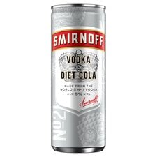 Smirnoff Vodka & Diet Cola Can 5% Vol 250ml