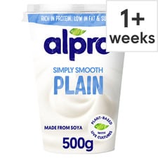 Alpro Plain Natural Dairy Free Soya Yoghurt Alternative 500g