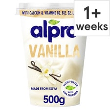 Alpro Vanilla Dairy Free Soya Yoghurt Alternative 500g