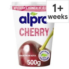 Alpro Cherry Dairy Free Soya Yoghurt Alternative 500g