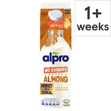 Alpro Almond No Sugar Chilled Dairy Free Drink 1L