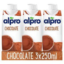 Alpro Soya Chocolate Long Life Dairy Free Drink Multipack 3x250ml